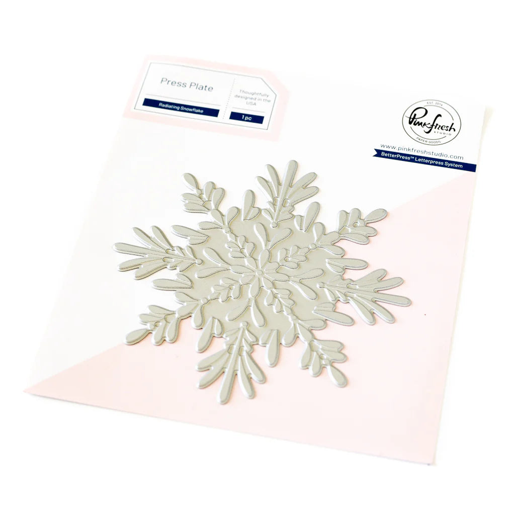 PINK FRESH STUDIO Radiating Snowflake press plate